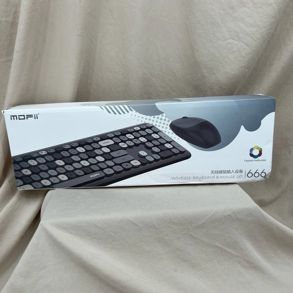 Mofii Wireless‎ Keybaord & Mouse Black Grey Number Pad for Computer Laptop